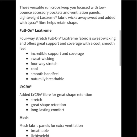 Lululemon- Pace Revival Crop Black & White Size 6 - Picture 10 of 10